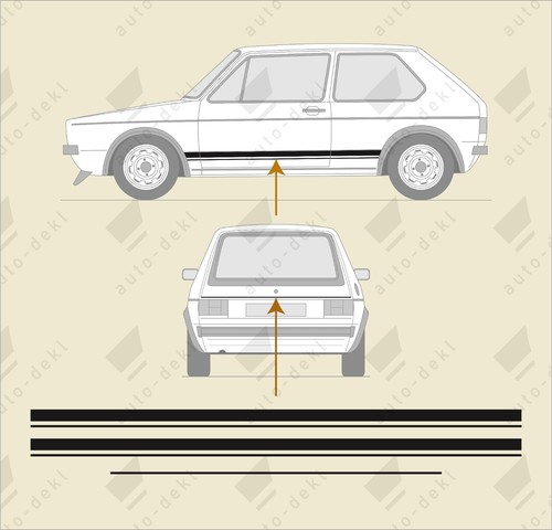 Fits mk1 golf gti - -, black