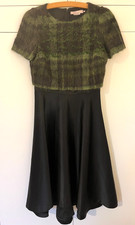 DS Dress UK10 black satin full