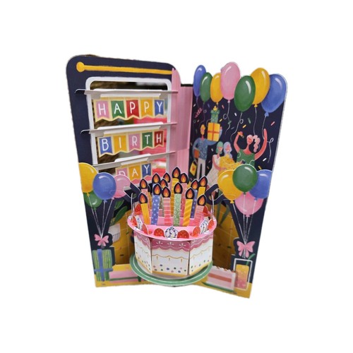 Swinging happy birthday cake - swinging,
