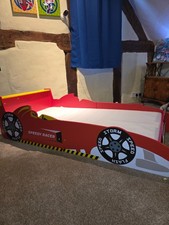 Toddler race car bed and