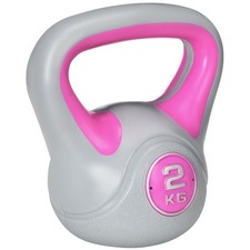 2kg Kettle Bell Home Gym Pink Grey, Refurbished