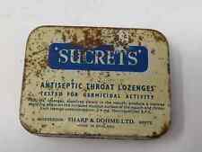 "SUCRETS" Vintage ANTISEPTIC THROAT LOZENGES TIN