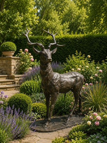 Cast iron stag - iron,