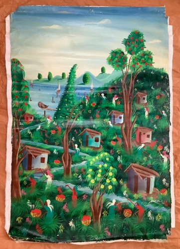 Vintage original haitian naive - haitian,