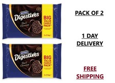 McVitie's Digestives Dark Chocolate Biscuits Twin Pack 4 x 266 g, 532 g Total