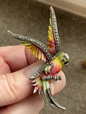 Vintage Parrot Bird Brooch