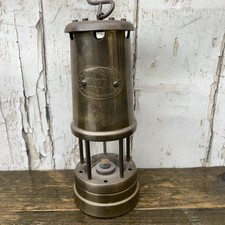 Vintage Brass Miners Lamp