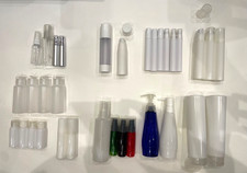 33 piece joblot Plastic Cosmetic Containers, travel & regular sizes.