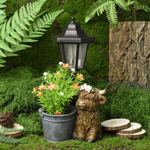 Highland cow statue ornament - statue,