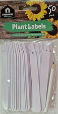 50 Plant Label White Tags