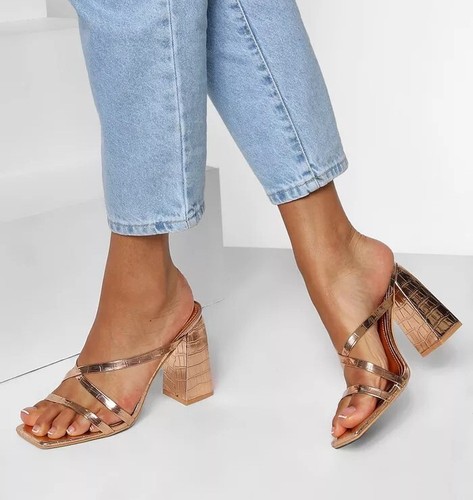 Rose gold wide - square, toe