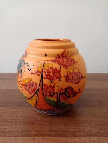 Hand painted terracotta pot - terracotta,