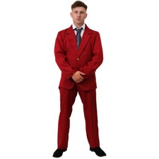 MENS BURGUNDY SUIT COSTUME