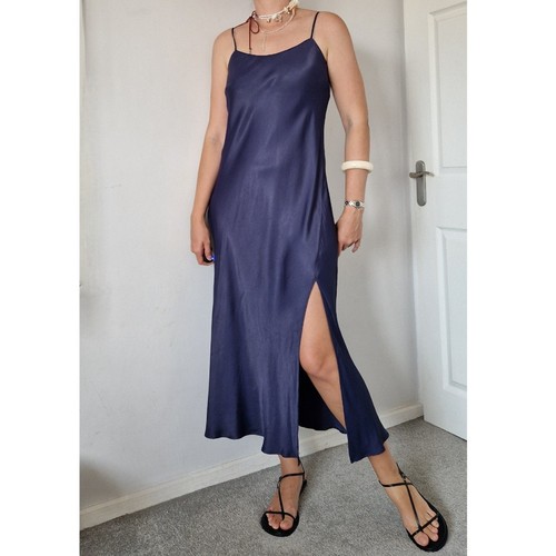Zara navy blue - zara, satin