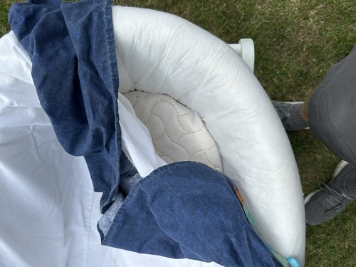 Padded wicker moses basket - padded, &
