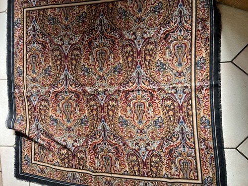 Vintage scarf black paisley - vintage,