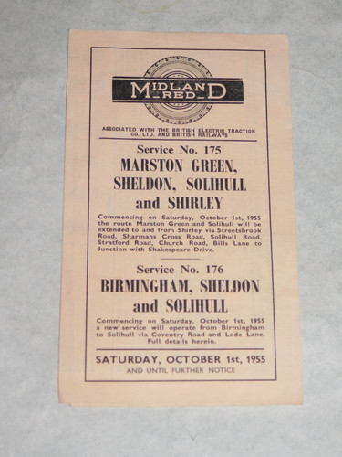 Midland red timetable - timetable, route