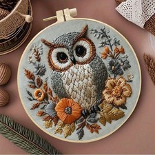 DIY Owl Embroidery Kit –