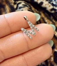 Solid 9ct Gold And Diamonds M