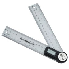 Wixey Digital Angle Rule Protractor 200mm/ 8" Gauge with Clear Plastic Rule WR4