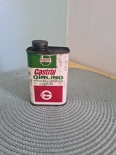 Vintage 50s/60s Castrol Girling Crimson Brake Fluid Tin Empty Easy To Display