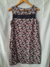 NWOT Next Petite 12 Black Floral Linen Dress