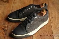Lanvin Blue Moc Croc Nubuck