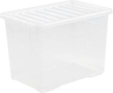 Storage Box  Wham 80 Litre , Versatile Clear Home Storage, Clear (5 Pack)