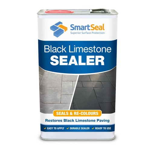Black wet look limestone - black,