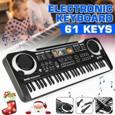 Kids Electronic Piano Keyboard Portable 61 Keys Organ with Microphone Xmas Gift