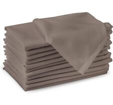 Encasa 100% Cotton Cloth Napkins Set Of 12 With Beige Colour & Size 43x43 cm