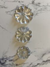 Vintage Chandelier Czech Crystal Daisy Flower Prisms, 3cm,2.5 cm,2 cm Diameter