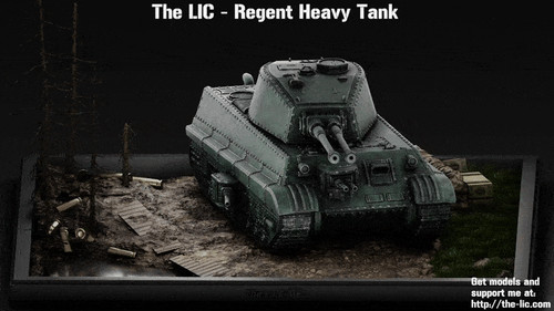 Regent heavy tank - tank, 28mm