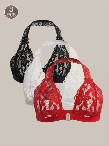 Womens sexy lace halter - lace,