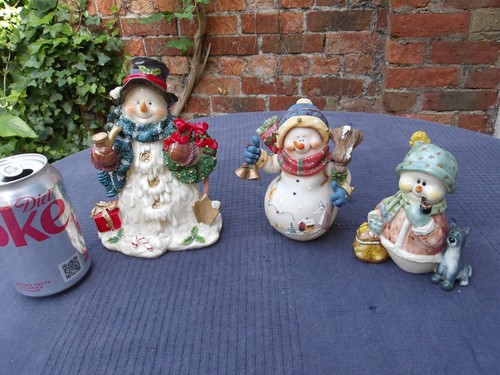 Christmas snowman ornaments - 3,