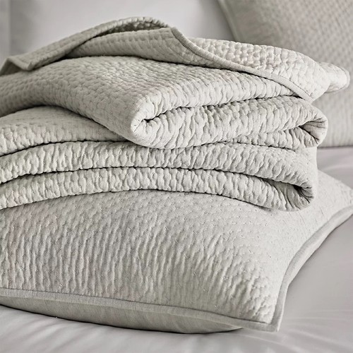 White company bedspread quilt - bedspread,