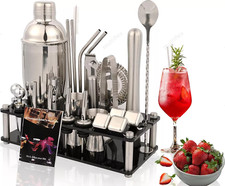 Bartender Kit 26-Piece Cocktail Shaker Set Stainless Steel Drink Shaker Bar Set