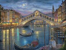 VENICE ITALY OIL PAINTING STYLE PRINT WALL ART COVERING 30x20 Inch Canvas Framed