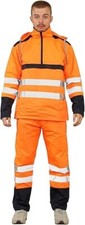 Mens Hi Vis Rain Tracksuit Waterproof High Visibility Reflective Tape Hooded Top