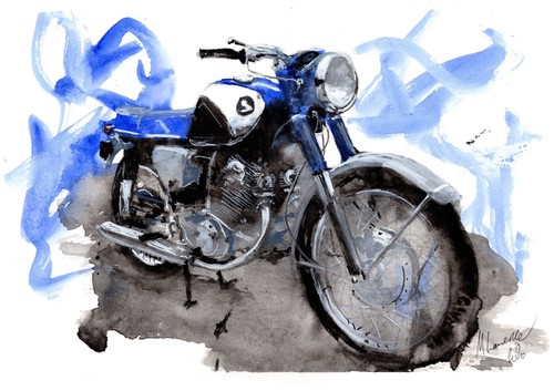 Painting honda cb77 - of, a