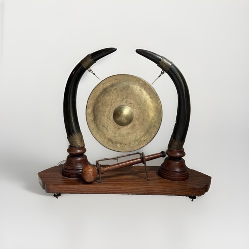 Antique oak cattle horn - antique, &