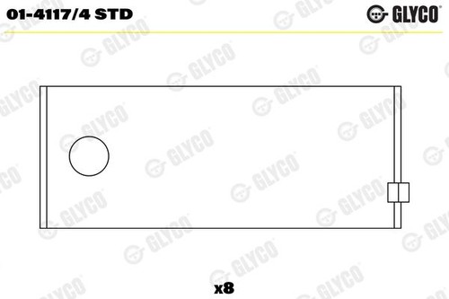 Connecting rod glyco 4117 4 - rod, 01-4117/4