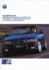 1998 BMW M3 coupe convertible sedan Z3 M roadster brochure catalog US 98