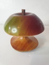 Handcrafted  Wood Apple Ornament 