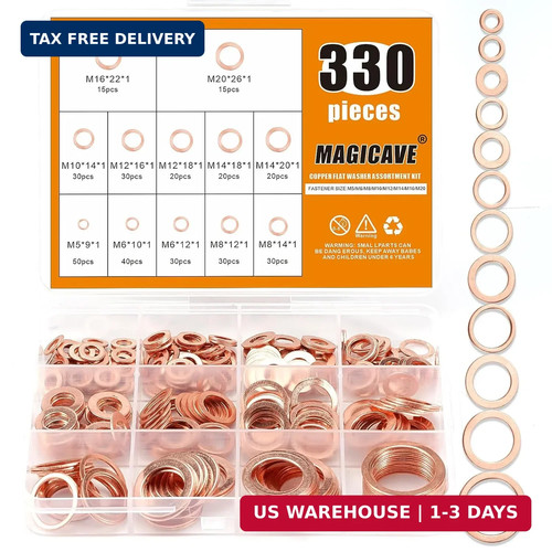330 pcs copper - pcs, washers