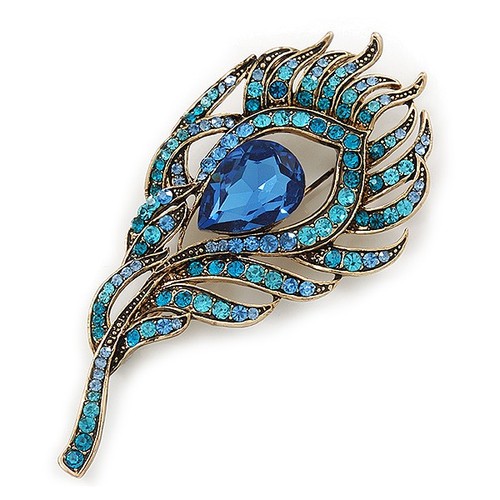 Vintage blue teal crystal - blue/,