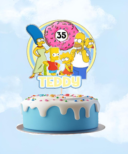 Personalised simpsons cake - simpsons,