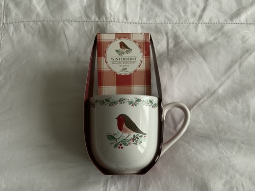 Winter robin breakfast mug cup - winter,