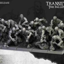 Undead Ghouls Unit 10 Figs – 28mm Highlands Miniatures–Transilvanya–Fallen Realm