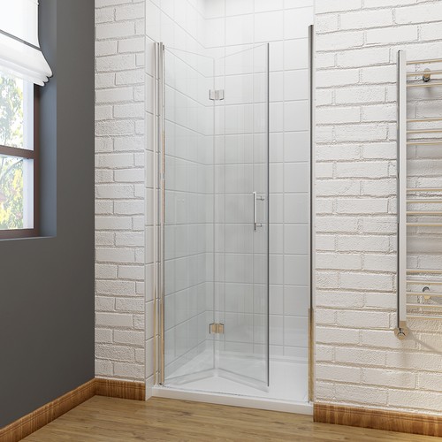 Frameless fold shower - frameless, bi